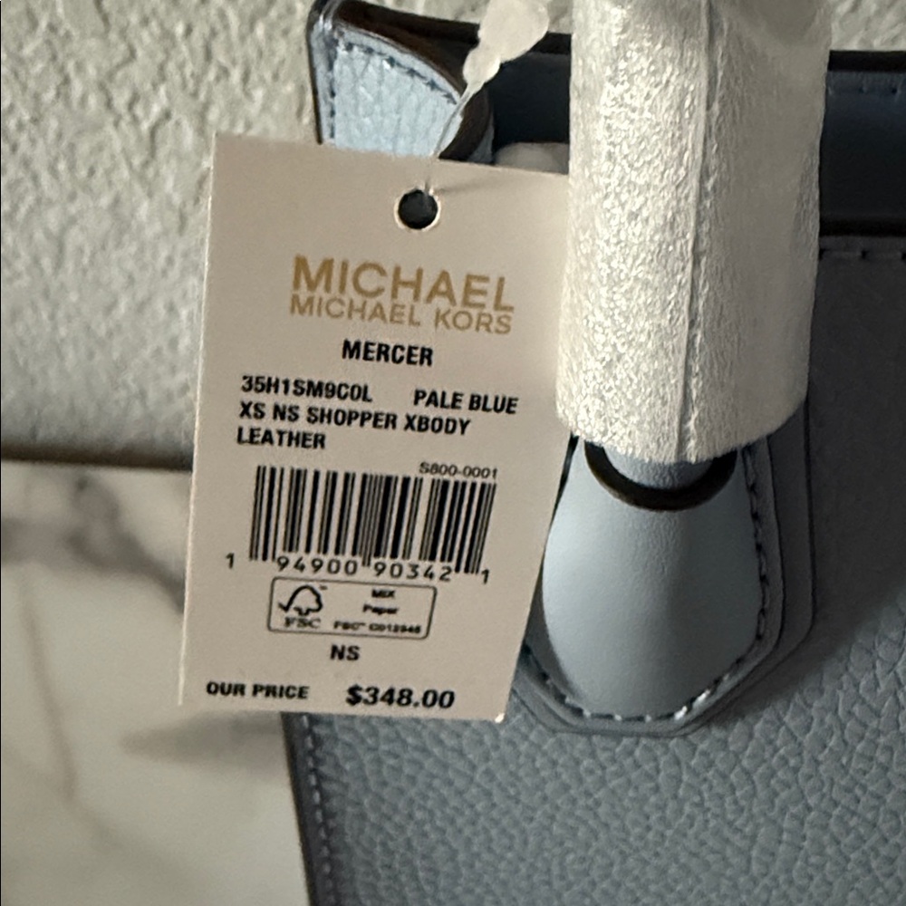 Michael Kors Mini Bag in Pale Blue Shopper Crossbody - Picture 3 of 4